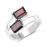 Genuine Garnet Bypass Ring