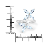 Floral Aquamarine Engagement Ring