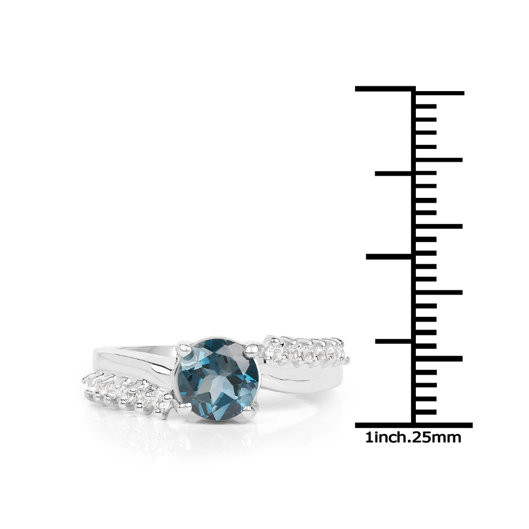 London Blue Topaz Engagement Ring