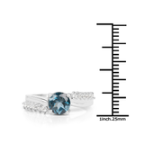 London Blue Topaz Engagement Ring