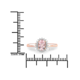 14K Rose Gold Morganite Halo Engagement Rings