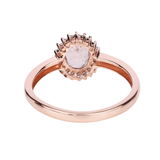 14K Rose Gold Morganite Halo Engagement Rings