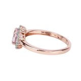 14K Rose Gold Morganite Halo Engagement Rings