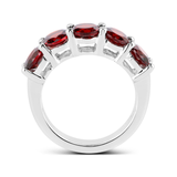 Genuine Garnet 5 Stone Ring