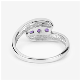 Natural Amethyst Bypass Ring