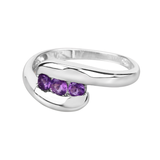 Natural Amethyst Bypass Ring