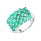 Natural Emerald Cluester Ring