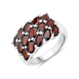 Natural Garnet Cluster Ring