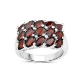 Natural Garnet Cluster Ring