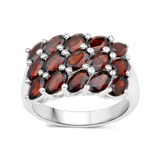 Natural Garnet Cluster Ring