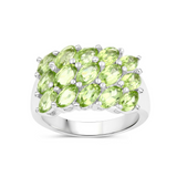 Genuine Peridot Cluster Ring