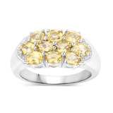 Genuine Citrine Cluster Ring