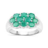 Genuine Emerald Cluster Ring