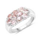 Natural Morganite Cluster Ring