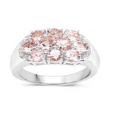 Natural Morganite Cluster Ring