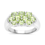 Natural Peridot Cluster Ring