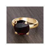 Natural Garnet Engagement Solitaire Ring