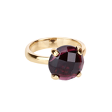 Natural Garnet Engagement Solitaire Ring