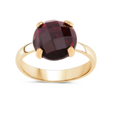 Natural Garnet Engagement Solitaire Ring