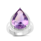 Genuine Lavender Amethyst Statement Ring