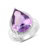 Genuine Lavender Amethyst Statement Ring