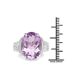 Genuine Lavender Amethyst Engagement Ring