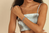 Pink Gemstone Bracelet for Women September Birthstone Dainty Bracelet Valentines Presents For Her - FineColorJewels