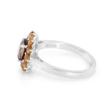 Smoky Quartz Sunflower Ring