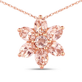 10K Rose Gold Morganite Pendant Necklace