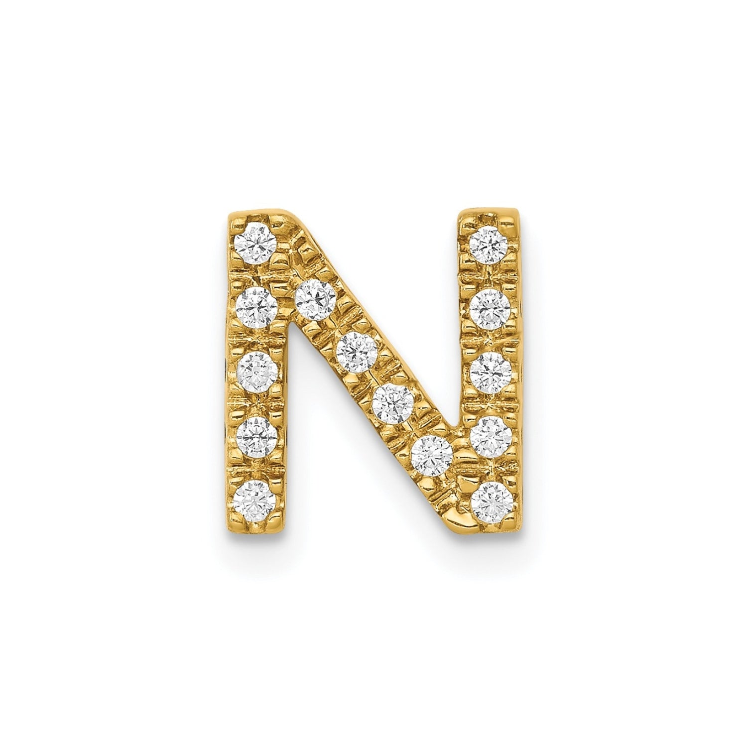 Natural Diamond Initial Charm Pendant Only