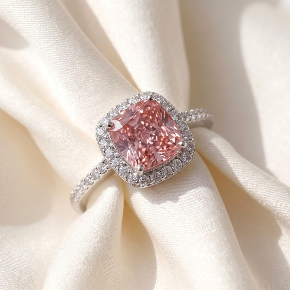 White gold ring, angle #Jewelry material_14-k-white-gold