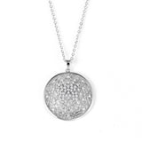 Flower of Life Moissanite Necklace Medallion Pendant Filigree Pendant  - FineColorJewels