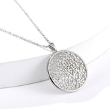 Flower of Life Moissanite Necklace - FineColorJewels