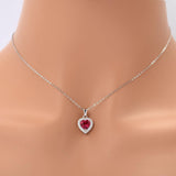 Lab Grown Ruby Heart Necklace Fine Color Jewels best gift for girls, best gift for women, Bridal shower gift, Christmas gift, Created ruby, dla-dm-discount-all-154898, gift for her, Gift for Mom, gift for women, gift from daughter, gift ideas for her, gifts for her, Mother's Day Gift, Necklace for her, New Year gift, Pendant for her, Pink heart necklace, Red heart necklace, Ruby pendant, Tags: Halo Pendant, Valentine's Day gift