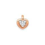 14K Rose Gold Lab Diamond Heart Pendant