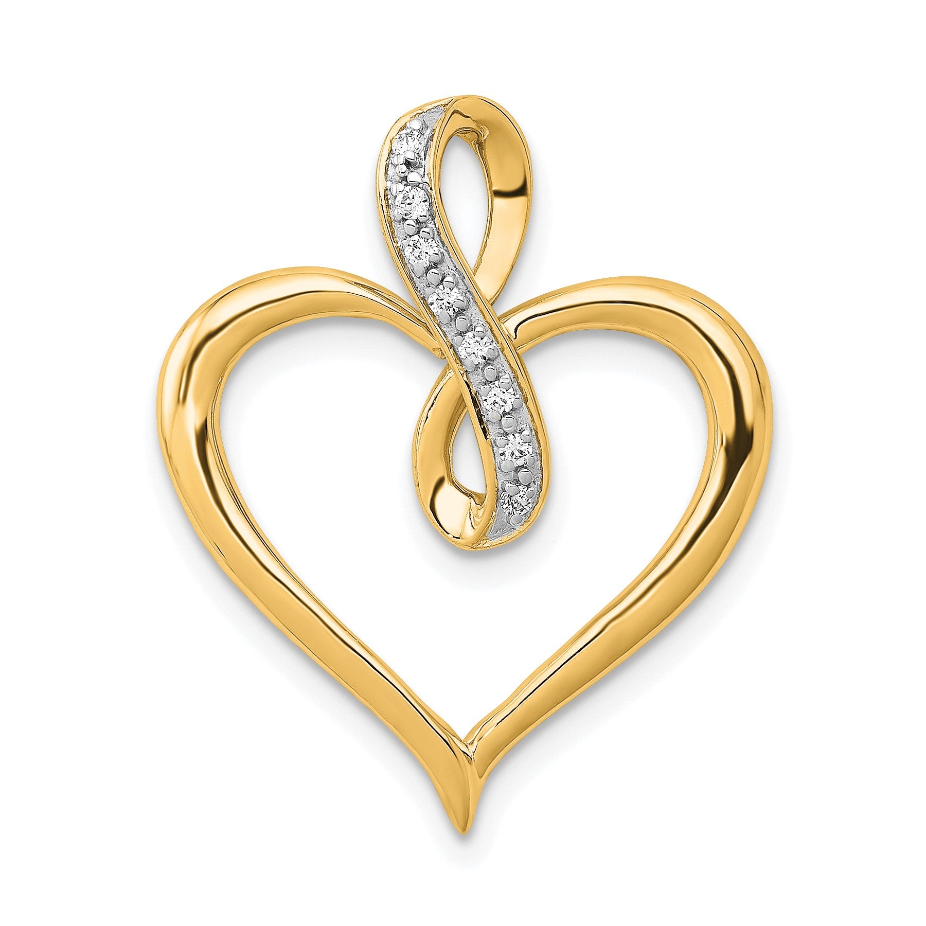 Diamond Infinity Heart Pendant