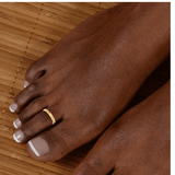 10K Gold Textured Adjustable Toe Ring