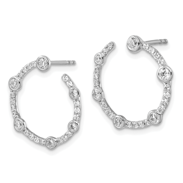 Boucles D'oreilles En Or Blanc 14k Avec Diamants De Laboratoire - Design Personnalisable