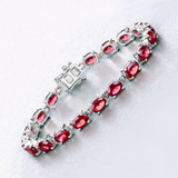 Natural Garnet Tennis Bracelet