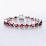 Natural Garnet Tennis Bracelet