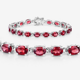 Natural Garnet Tennis Bracelet