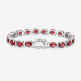 Natural Garnet Tennis Bracelet