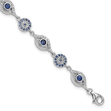 CZ Silver Evil Eye Bracelet