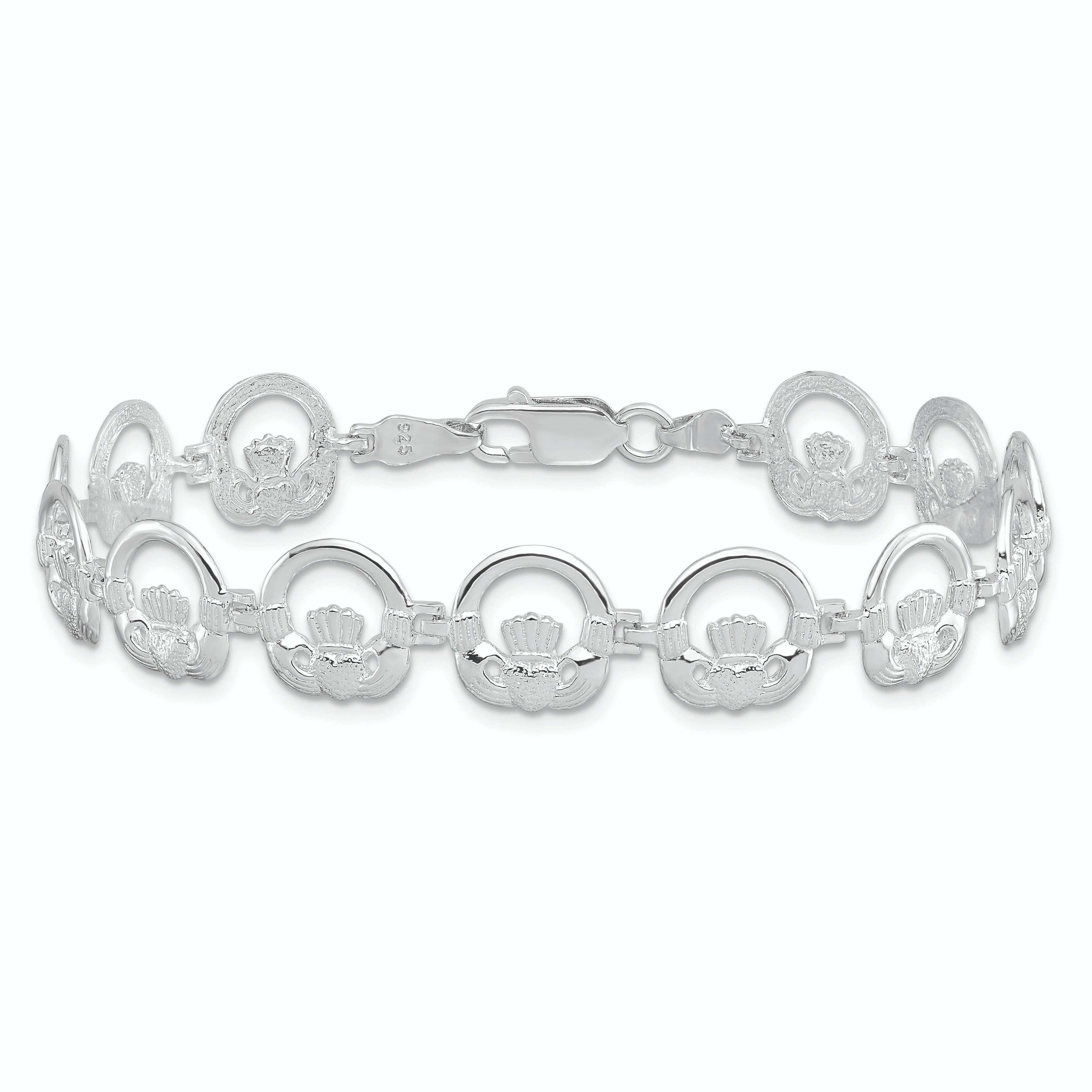 De-Ani Sterling Silver Claddagh Circle Bracelet