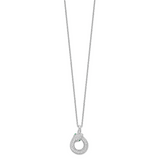 Cubic Zirconia Silver Snake Necklace