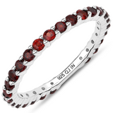 Genuine Garnet Eternity Ring