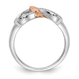 14k Two-tone Diamond Infinity with Heart Ring