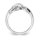 14k Gold Diamond Infinity Ring