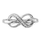 14k Gold Diamond Infinity Ring