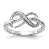 14k Gold Diamond Infinity Ring